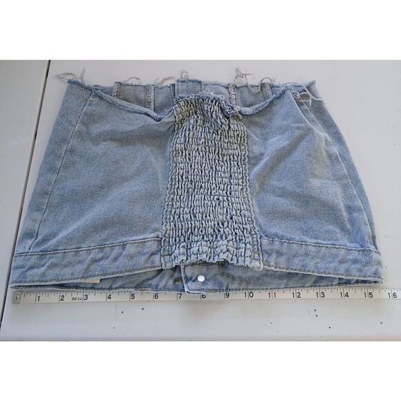 Jeans Y2K Denim Corset Crop Top Womens SM Britney Spears 90s Distressed Western - Picture 6 of 9